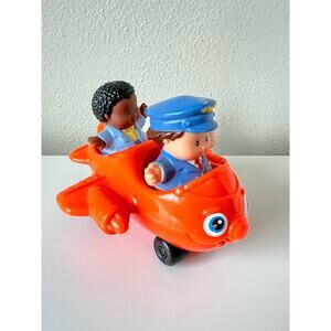Fisher-Price Little People Orange 2 Seater Airplane Vintage